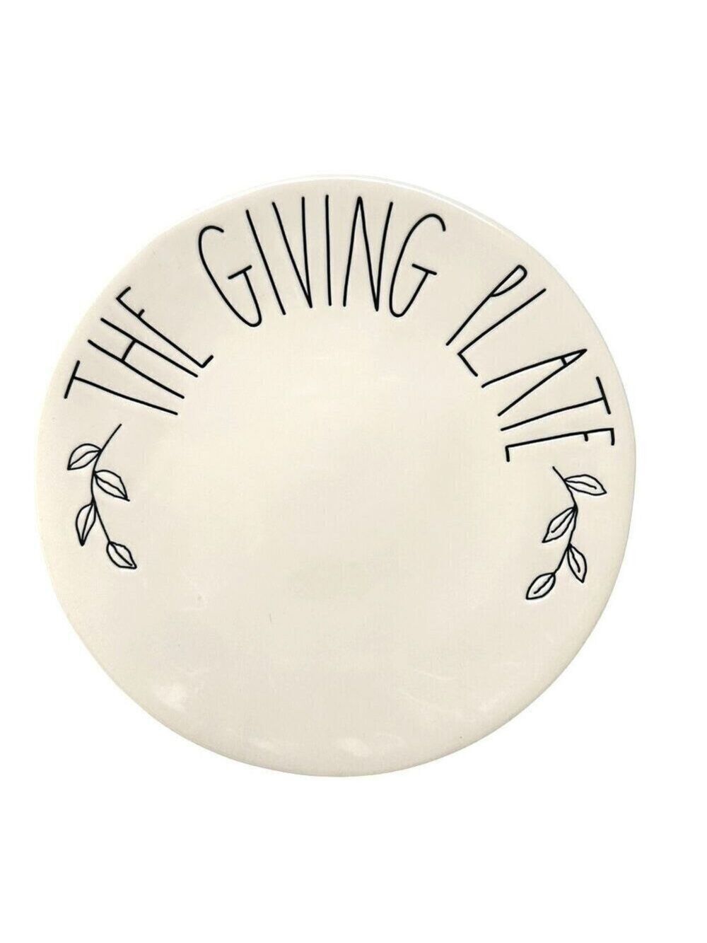 Rae Dunn Giving Plate Ceramic 11in  Fall Autumn Holiday Cookie Tray Gifting